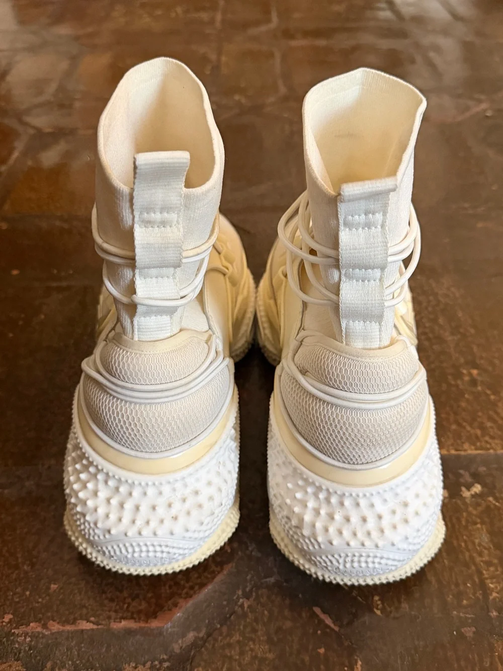 Men’s Balmain Mesh and Knit B-Bold High-Top Runner Sneakers